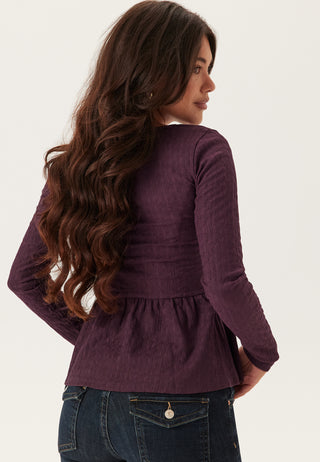 Square Neck Peplum Top