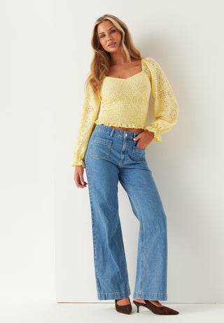 Square Neck Smock Top