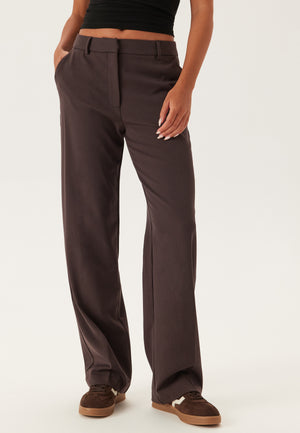 Straight High Waist Suit Trousers