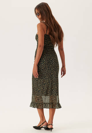 Strap Mesh Frill Dress