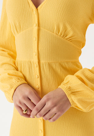 Structure Button Midi Dress