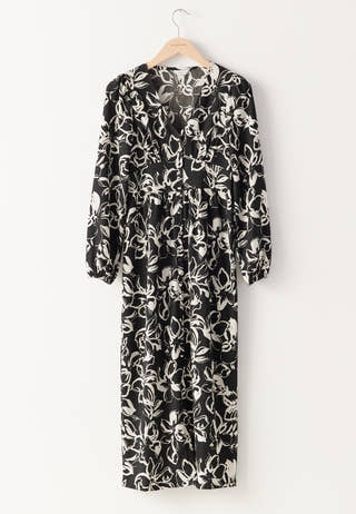 Structure Button Midi Dress