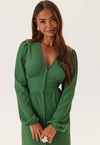 Structure Button Midi Dress