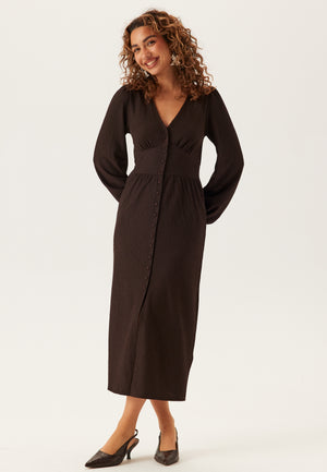 Structure Button Midi Dress