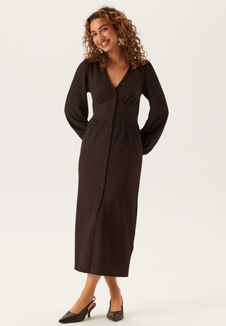 Structure Button Midi Dress