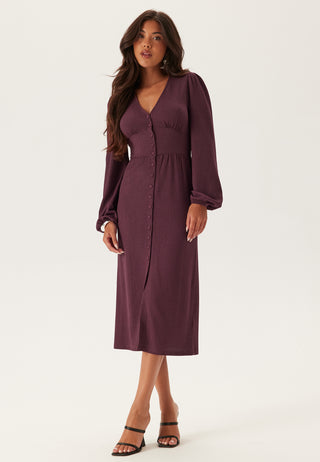 Structure Button Midi Dress