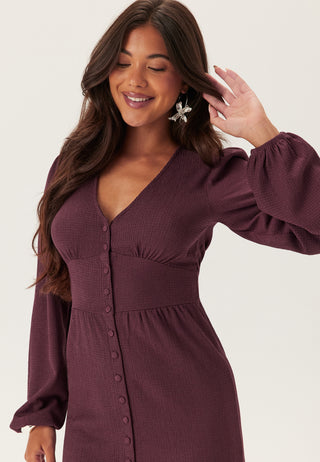 Structure Button Midi Dress