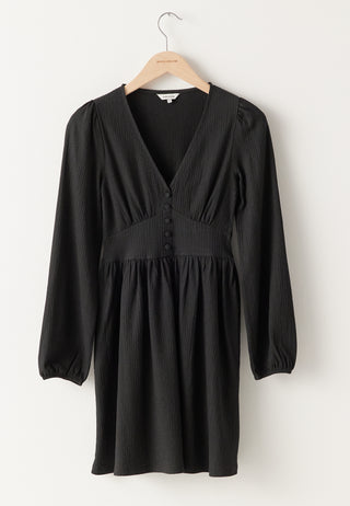 Structure Button Mini Dress