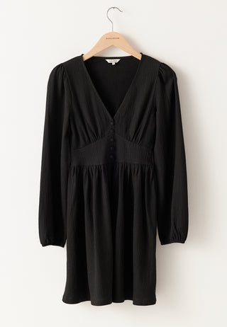 Structure Button Mini Dress