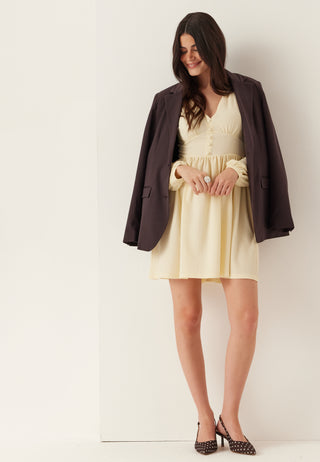 Structure Button Mini Dress