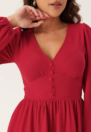 Structure Button Mini Dress