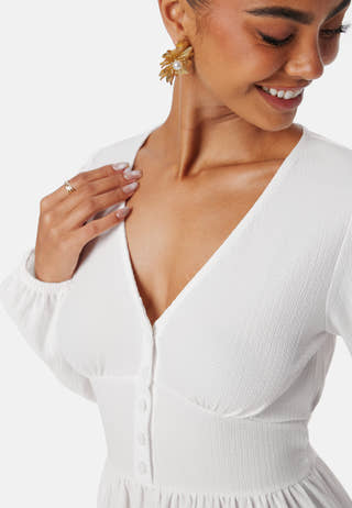 Structure Button Short Dress