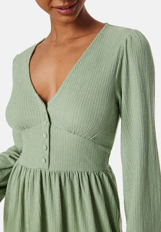 Structure Button Short Dress