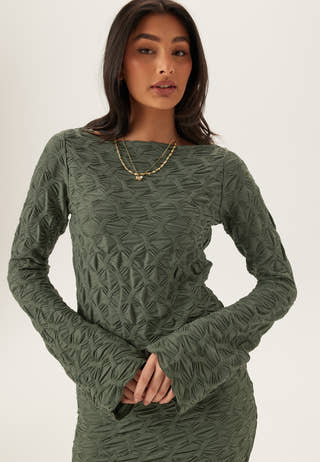 Structure Long Sleeve Midi Dress