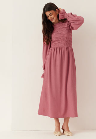 Structure Long Sleeve Midi Dress