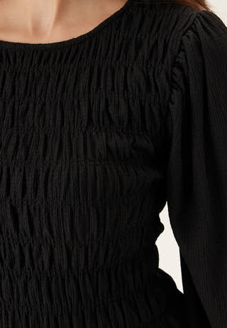 Structure Long Sleeve Midi Dress