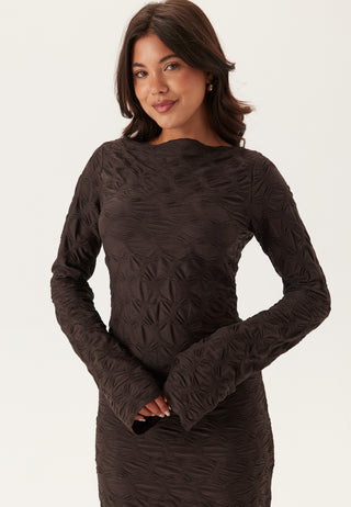 Structure Long Sleeve Midi Dress