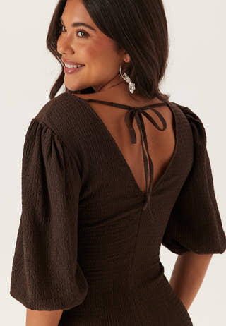 Structure Puff Sleeve Dress