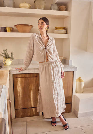 Structured Maxi Skirt