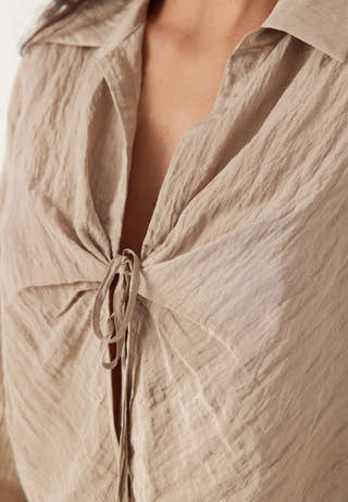 Structured Tie Blouse