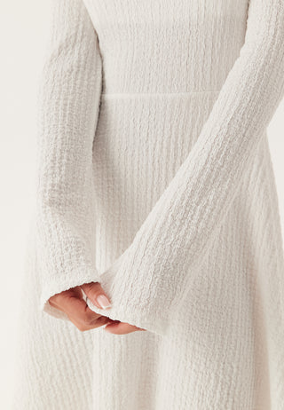 Structured V-neck Skater Dress