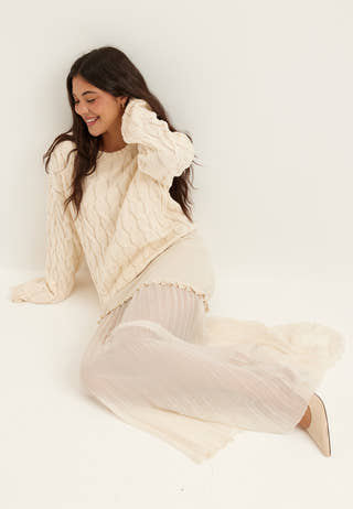 Strucure Combined Maxi Skirt