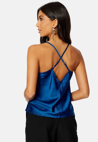 Tara drapy satin top