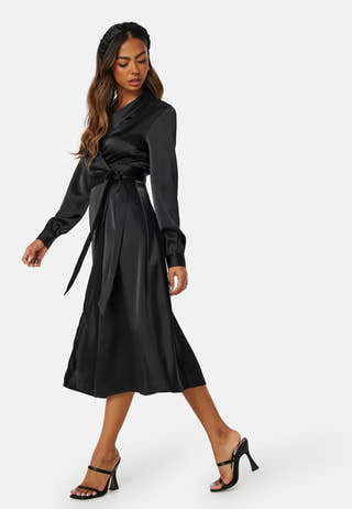 Terilee Satin Wrap Dress