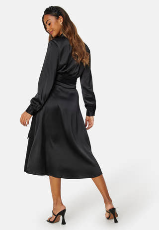 Terilee Satin Wrap Dress