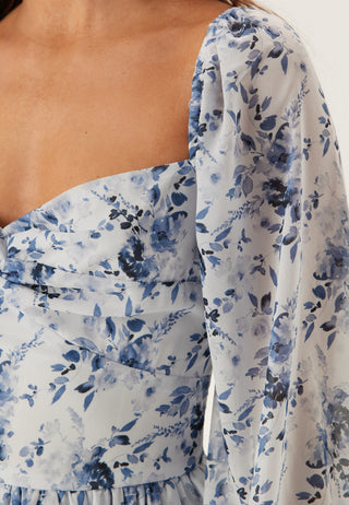 Twist Detail Flounce Kjole