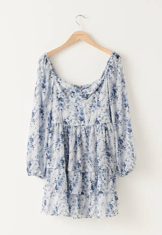 Twist Detail Flounce Dress