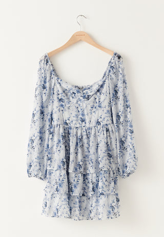 Twist Detail Flounce Dress