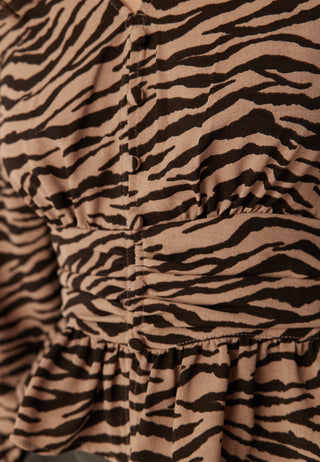 V-hals Bluse med Knapper