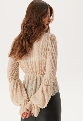 V-Neck Flounce Blouse