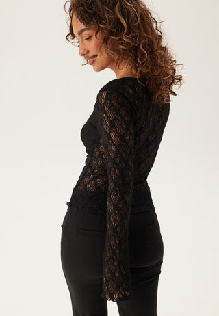 V-hals blonde-topp