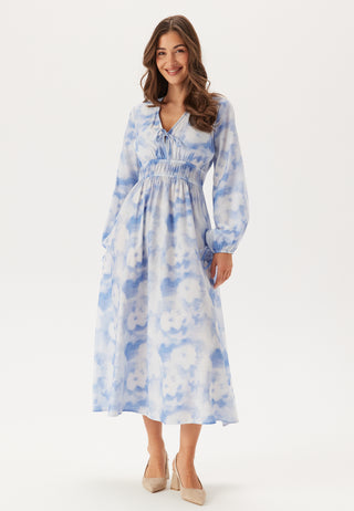 CC V-neck Viscose Strap L/S Dress