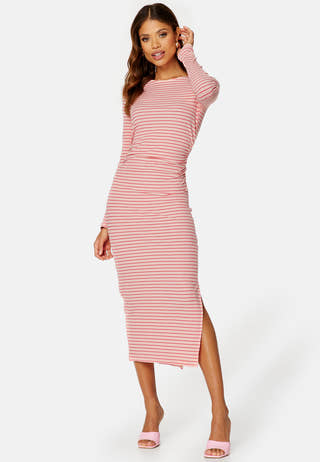 Vendela drapy striped dress
