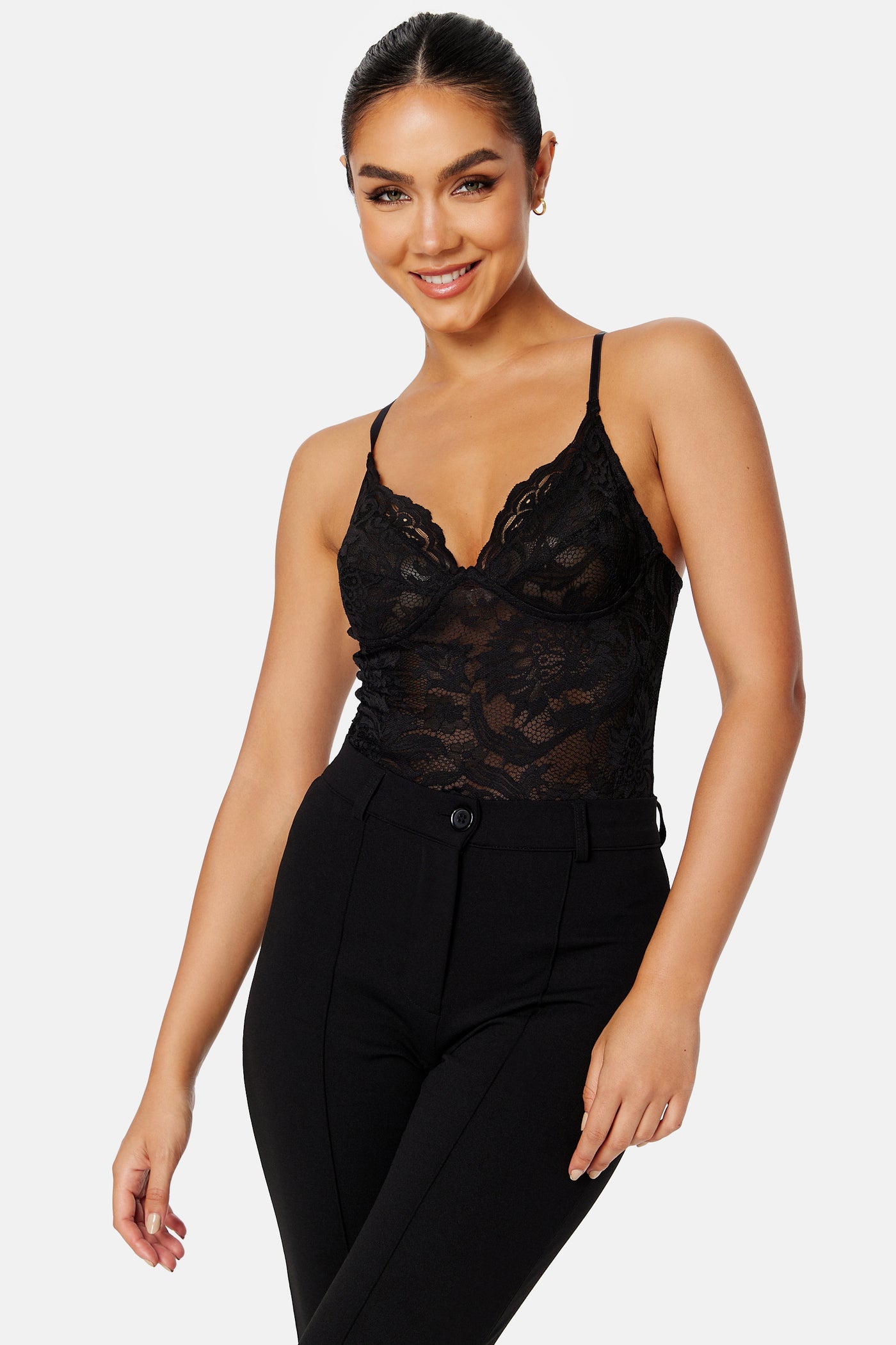 Bubbleroom - Violette lace body - Bodysuits - Black