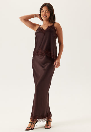Viscose Satin Lace Singlet