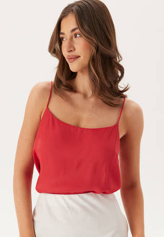 CC Viscose Satin Strap Tie Top