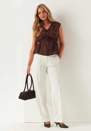 bubbleroom-viscose-tie-detail-blouse-brown_4