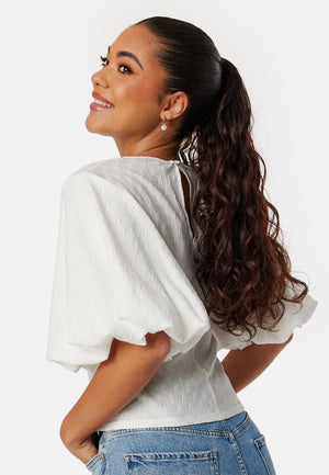 Bluse med voluminøse ermer