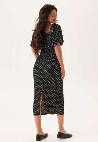 Volume Sleeve Midi Dress