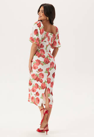 Volume Sleeve Midi Dress