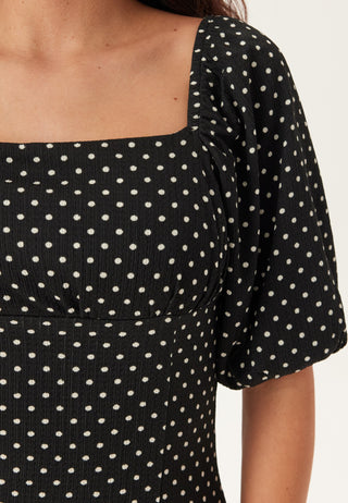 Volume Sleeve Midi Dress