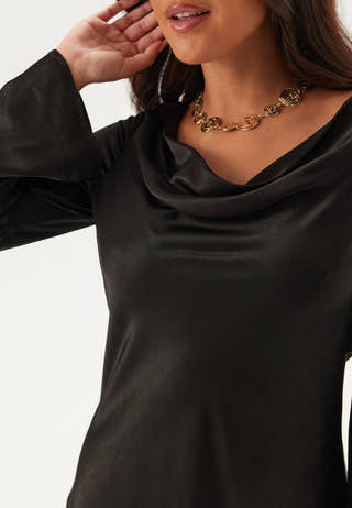 Waterfall Satin Dress