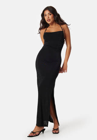 Shiny Waterfall Strap Dress