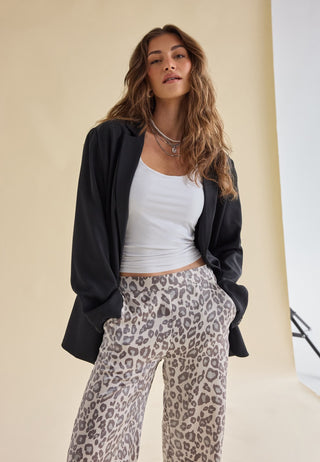 Wide Leg Shimmer Trousers