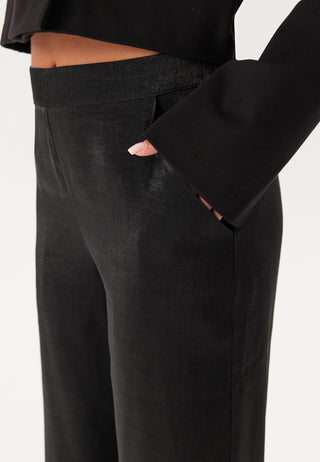 Wide Leg Shimmer Trousers