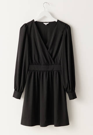 Wrap Satin Dress